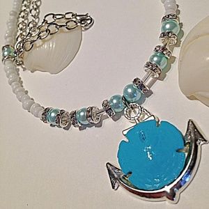Genuine Sand Dollar/Anchor Necklace (Handmade)